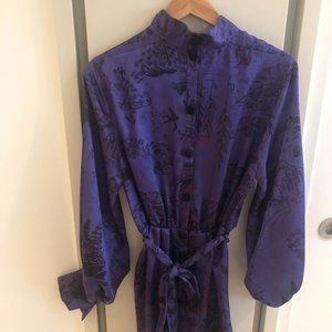 Zara PRINTED DRESS WITH BELT Size M